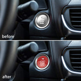 Carbon Fiber Red Engine Start Push Button Cover For Mazda 3, CX-5, MX-5, CX-3
