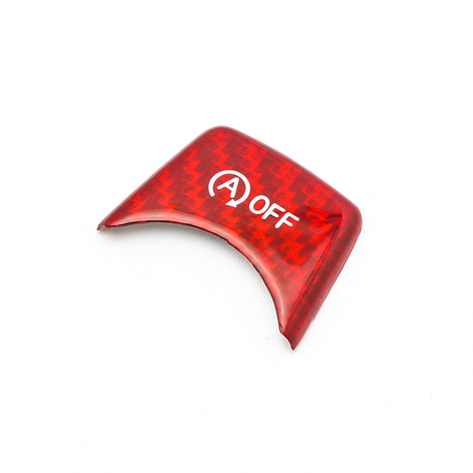 Red Real Carbon Fiber Engine Start Stop Button Cover Sticker Trim
