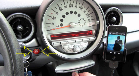Carbon Fiber Car Engine Start Button Sticker Interior Ignition Trim Decal for Mini Cooper R55 R56 R57 R58 R59 R60 R61 Accessories (Red)