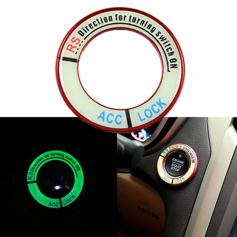 Night Glow Ignition Switch Cover Key Hole Ring Sticker Honda Civic Fit Accord
