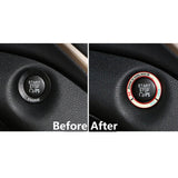 1x Auto Start Engine Ignition Button Decor Clear Crystal Diamond Emblem Sticker