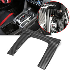 10th Gen Civic ABS Carbon Fiber Style Gear Panel Trim Shift Box Decoration Cover for Honda Civic 2020 2019 2018 2017 2016 - Automatic Transmission