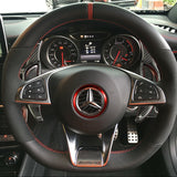 49mm/44mm Steering Wheel Center Cover Trim Logo 3D Carbon Fiber Emblem Sticker for Mercedes C E CLA GLA GLC GLE W204 GLA