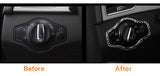 Headlight Switch Carbon Fiber Sticker Trim For Audi 2009-2015 B8 A4 S5 Q5 RS4