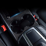 Real Carbon Fiber Cover Trim Stickers for Porsche Macan 2015-2017[GPS Navigator Dashboard Multimedia Center Control Panel/ Front Water Cup Holder Panel / Reading Light Panel]