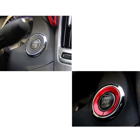 Red Alloy Ignition Start Stop Button Cover Ring for Infiniti Q50 QX50 Q60 QX60