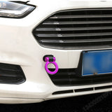 Purple JDM Sport Racing Car Fake Trailer Ring Tow Hook Trim Decoration Universal
