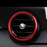 7pc Red Ring Cover Trims Air Vent Outlet For Mercedes Benz W205 C200 GLC 15-16