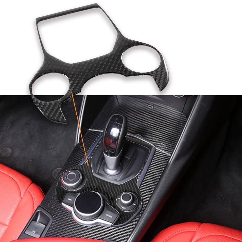 Real Carbon Fiber Car Interior Cover Trim Sticker for 17+ Alfa