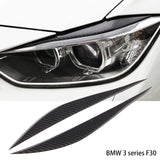 Carbon Fiber Headlight Eyebrows Eye Lid Sticker For BMW 3 Series F30 2013-2017