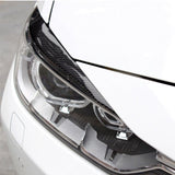 Carbon Fiber Headlight Eyebrows Eye Lid Sticker For BMW 3 Series F30 2013-2017