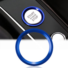 Blue Aluminum Keyless Engine Push Start Button Decoration Trim For Audi A4 A5 A7