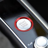 3D Red Metal Keyless Engine Push Start Button Decor Ring Trim For Audi A4 A5 A7