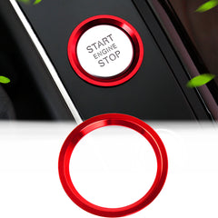 3D Red Metal Keyless Engine Push Start Button Decor Ring Trim For Audi A4 A5 A7