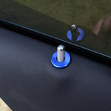 Set of Sporty Blue Alloy Bolt-On Door Lock Knob Pin For Mercedes C E GLC Class