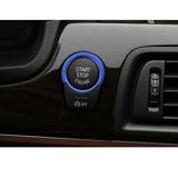 Blue Aluminum Engine Push Start Button Decoration Ring Trim For BMW 5 Series G30