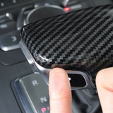 Carbon Fiber Pattern Center Console Gear Shift Knob Cover Trim Decoration for Audi Q7 A4L A5 Q5L