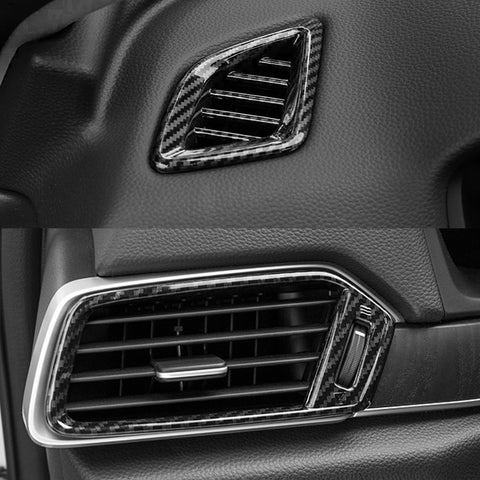 Carbon Fiber ABS Dashboard AC Vent Handle Bowl Decor Trim For Honda Accord 18-22