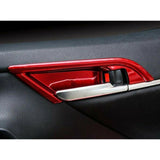 Red Gear Shift Air Vent Door Handle Bowl Console Stripe Trim For Camry 2018-2024