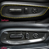 Carbon Fiber Look Seat Handle Panel Full Cover Trim Kit for Honda Accord 2018-22