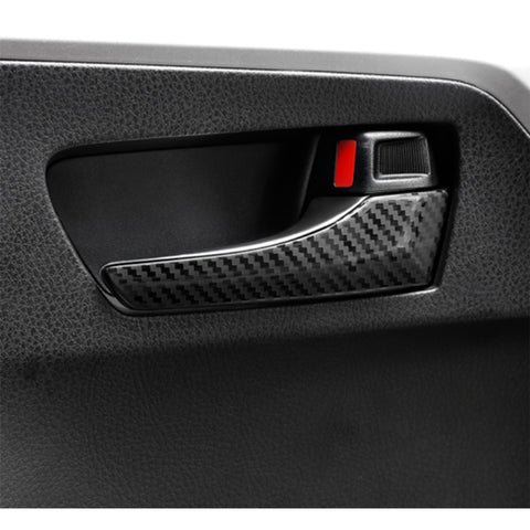 Carbon Fiber Style Dashboard Gear Shift Door Pull Hand Cover For RAV4 2013-2018