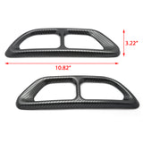 Carbon Fiber Texture Rear Cylinder Exhaust Pipe Cover Molding Overlay Trims For Honda Accord 10th Gen 2018 2019 2020