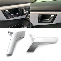 Left Driver / Right Passenger Side Inside Interior Door Handle Repair Kit for Mercedes Benz W204 X204 GLK250 GLK300 GLK350 C230 C250 C350 C63 AMG 2008-2015, Matte Silver