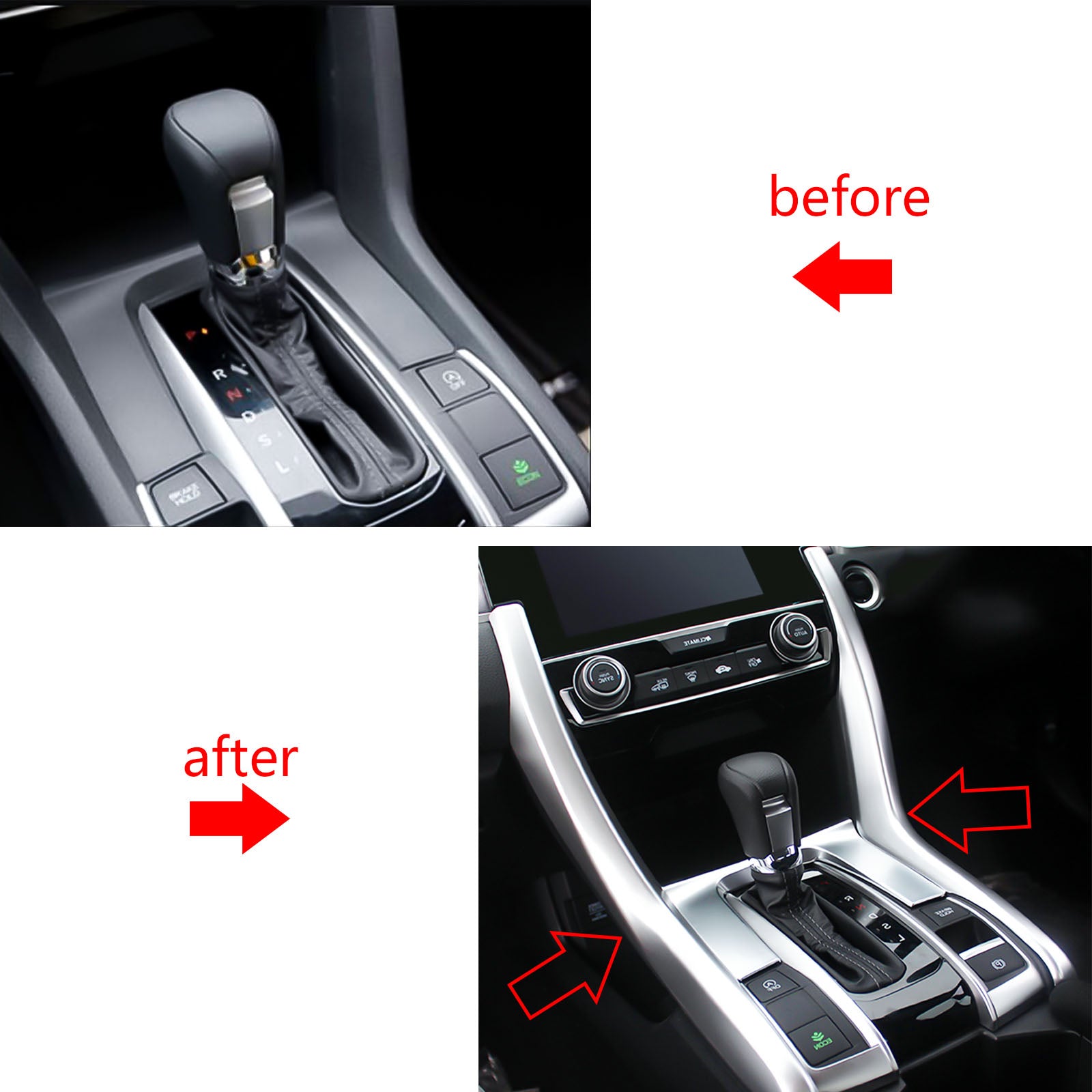 ABS Chrome Center Consoles Interior Gear Shift Panel Molding Strip Cov |  Xotic Tech
