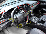 Carbon Fiber ABS Interior Steering Wheel Frame Cover Trim Decoration For Honda Civic 10th Gen 2016-2021,CRV 2017-2022