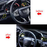 Carbon Fiber Style Dash Board Instrument Panel Dial Dashboard Trim Cover Frame ABS Decal Interior Moulding Accessories for Honda Civic 10th Gen 2016 2017 2018 2019 2020
