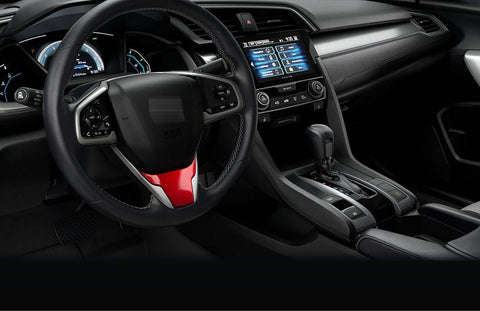 Red Interior Steering Wheel Panel Bottom Cover Trim for Honda Civic 10th Gen 2016-2021,CRV 2017-2022