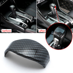 Carbon Fiber Style Gear Shift Knob Trim Decoration Cover for Honda Civic 2020 2019 2018 2017 2016 - Automatic Transmission