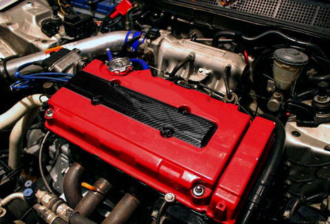 Carbon Fiber Style Engine Valve Spark Plug Insert Cover B-Serie Fit for Honda Civic B16 B18 VTEC