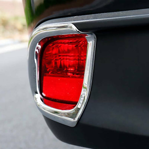 Chrome Rear Bumper Reflector Fog Light Lamp Frame Bezel Molding Cover Trims For Toyota Highlander 2014 2015 2016 2017 2018 2019