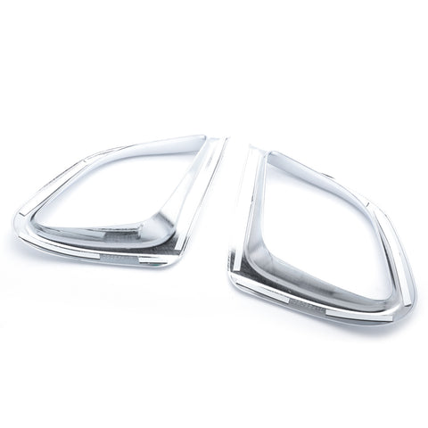 Chrome Rear Bumper Reflector Fog Light Lamp Frame Bezel Molding Cover Trims For Toyota Highlander 2014 2015 2016 2017 2018 2019