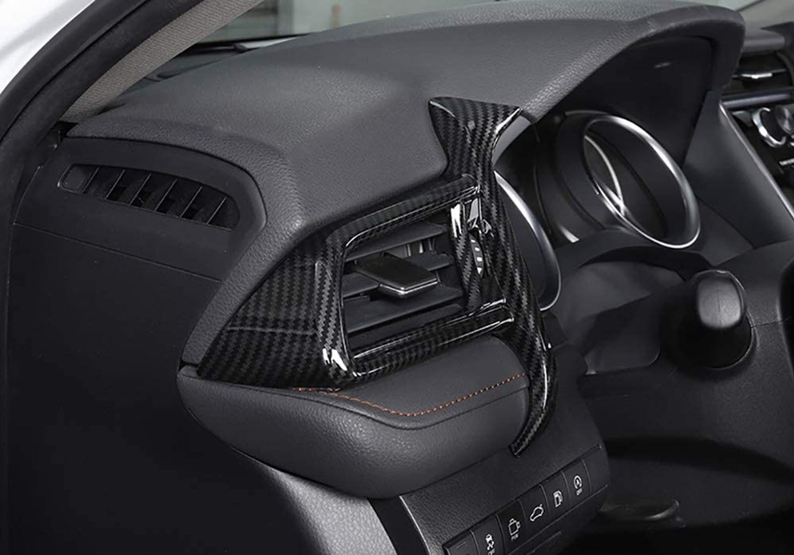 Carbon Fiber Style Interior Overlay Cover Combo Kit For Toyota