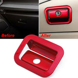 Red Interior Copilot Glove Storage Box Handle Cover Molding Trims 2pcs for Toyota Camry 2018 2019 2020