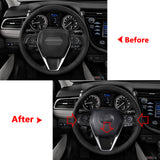 Carbon Style Air Vent Steering Wheel Passenger Glove Box Cover For Camry 2018-24