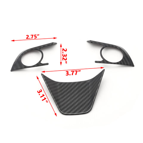 Interior Steering Wheel Button Overlay Molding Cover Trims Carbon Fiber Style for Toyota Camry 2018-2024