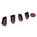 Carbon Fiber Pattern Seat Adjustment Button Knob Switch Cover Trims 5pcs for Toyota Camry 2018 2019 2020