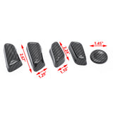 Carbon Fiber Pattern Seat Adjustment Button Knob Switch Cover Trims 5pcs for Toyota Camry 2018-2024