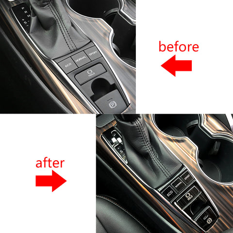 Black Interior Gear Shift Panel Button Cover Decor Trims 8pcs for Toyota Camry 2018 2019 2020