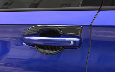 4pcs Exterior Door Bowl Handle Cover, Carbon Fiber Style Door Bowl Handle Trim for Honda Accord 10th 2018-2022
