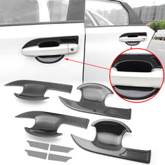 4pcs Exterior Door Bowl Handle Cover, Carbon Fiber Style Door Bowl Handle Trim for Honda Accord 10th 2018 2019 2020