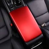 Red ABS Center Armrest Box Panel Decor Cover Trim For Honda Accord 2018 2019 2020 10th Generation