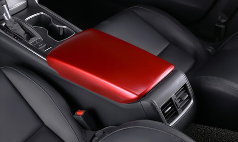 Red ABS Center Armrest Box Panel Decor Cover Trim For Honda Accord 2018 2019 2020 10th Generation