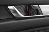 Carbon Fiber Look Door Panel Handle Bowl Cover Trim For Honda Accord 18-2022