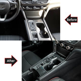 ABS Carbon Fiber Gear Shift Box Cigarette Lighter Panel Cover Trim Fit for Honda Accord 10th Gen 2018 2019 2020