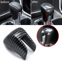 Car Interior Gear Shift Level Knob Cover Trim for Honda Accord 10th Gen 2018 2019 2020 (Carbon Fiber Style Gear Shift Knob Trim)