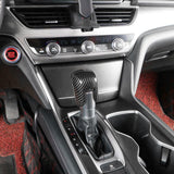 Car Interior Gear Shift Level Knob Cover Trim for Honda Accord 10th Gen 2018 2019 2020 (Carbon Fiber Style Gear Shift Knob Trim)